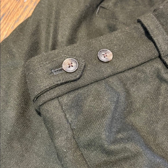 💚 Banana Republic wide-leg wool pants – dark olive green, size 18 - Picture 10 of 10